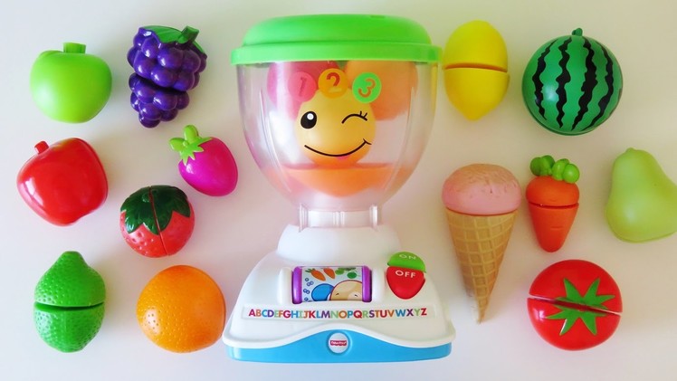 Fisher-Price mix n learn blender toy video learn colors numbers names of fruits vegetables
