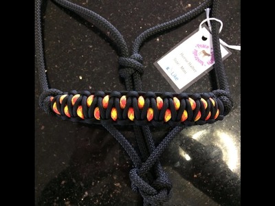 Flame noseband - very easy paracord noseband for rope horse halter.