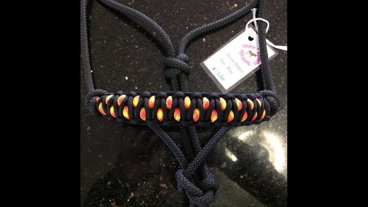 Flame noseband - very easy paracord noseband for rope horse halter.