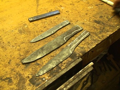 Forging out a couple of chefs knifes. Part 1