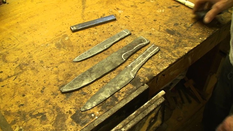 Forging out a couple of chefs knifes. Part 1