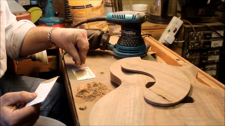 Guitar builders basics 9 - making a wood filler with dust and glue