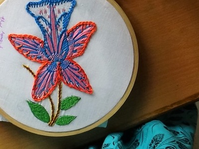 Hand Embroidery Designs # 186 - Orchid flower designs