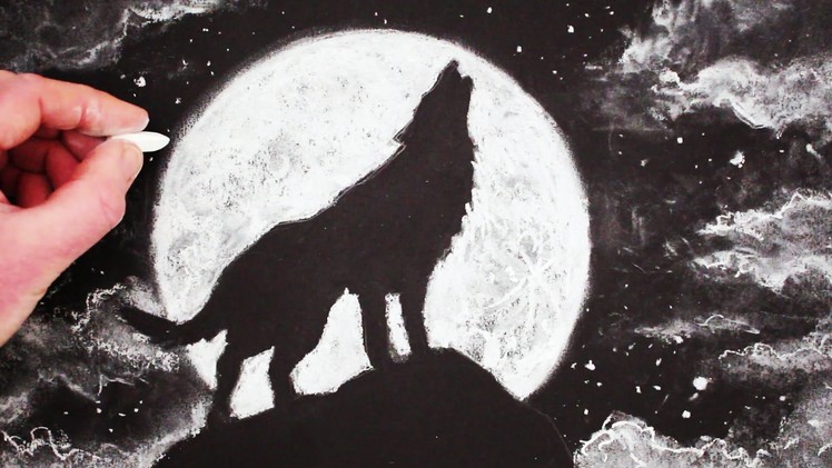 How to Draw a Wolf Howling at the Moon: Step by Step