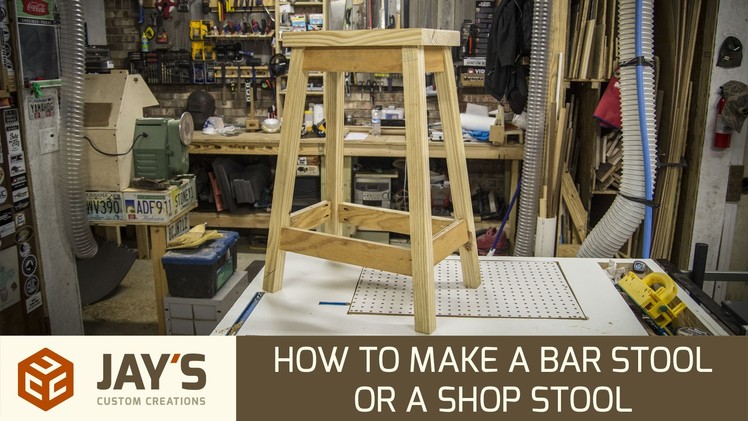 How To Make A Bar Stool or a Shop Stool - 246