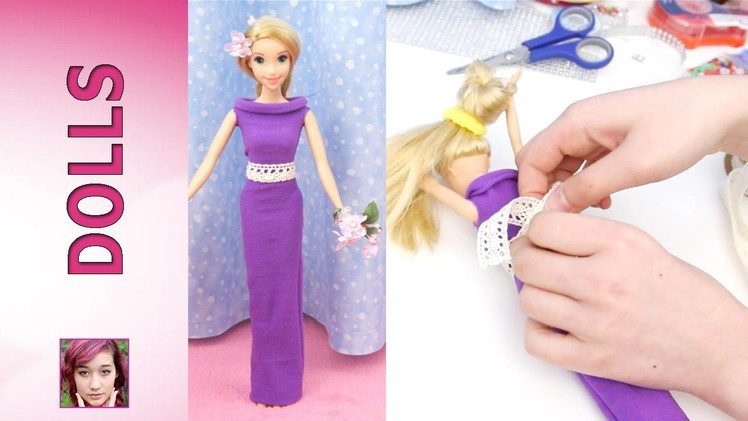 How to make dresses from Rapunzel's Fashion Show Part 1 - Super Easy! No Sew! No Glue!