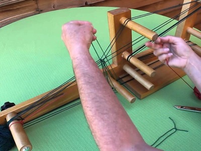 Inkle Weaving - How to make heddles & warp the loom