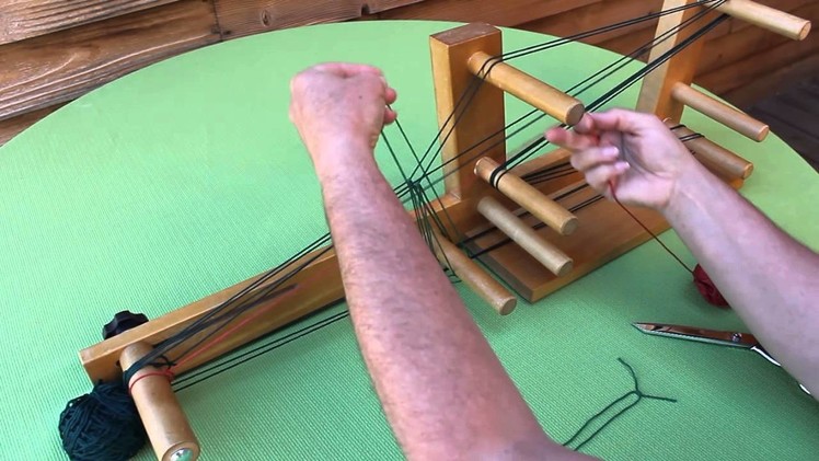 Inkle Weaving - How to make heddles & warp the loom