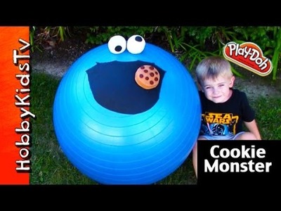 Mega GIANT Cookie Monster Play-Doh Head Surprise! Chocolate Egg Toy Story HobbyKidsTV