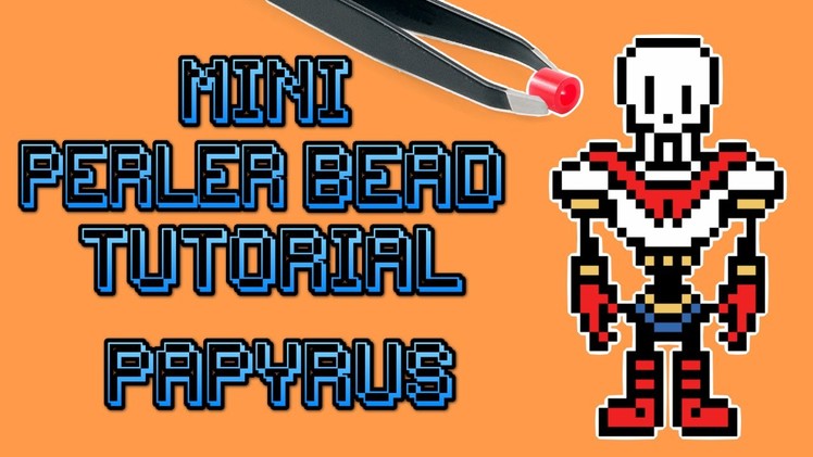 Mini Perler Bead Speed Bead DIY Tutorial - Papyrus Undertale