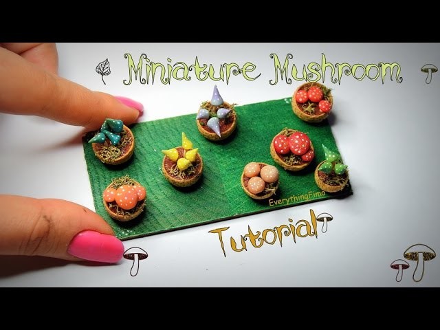 Miniature Mushroom Tutorial-Polymer Clay