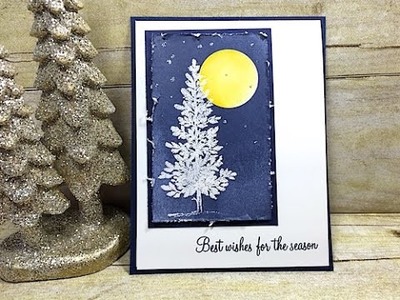 Simply Simple Winter's Night Christmas Card by Connie Stewart