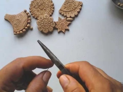 Terracotta or clay jewellery making - how to make drops -step 1