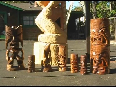 Tiki carver Tualau Tauheluhelu