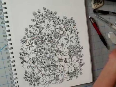 Art Journal Entry - flower doodles