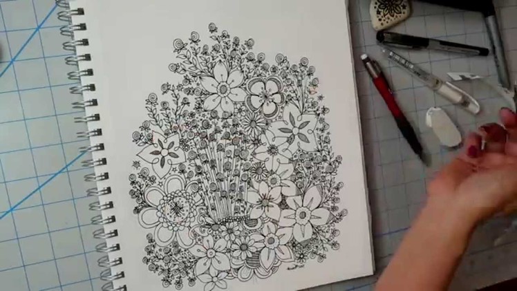 Art Journal Entry - flower doodles