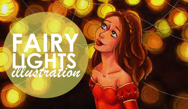 Copic Marker Illustration - Fairy Lights