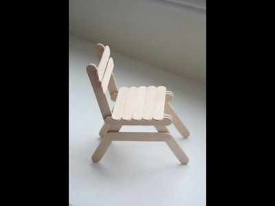 DIY Chair Made Out Of Popsicle Sticks - Dollhouse Miniatures