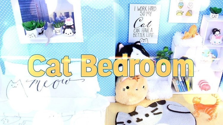 DIY - How to Make:  Dollhouse Cat Room - Handmade - Doll - Craft - 4K