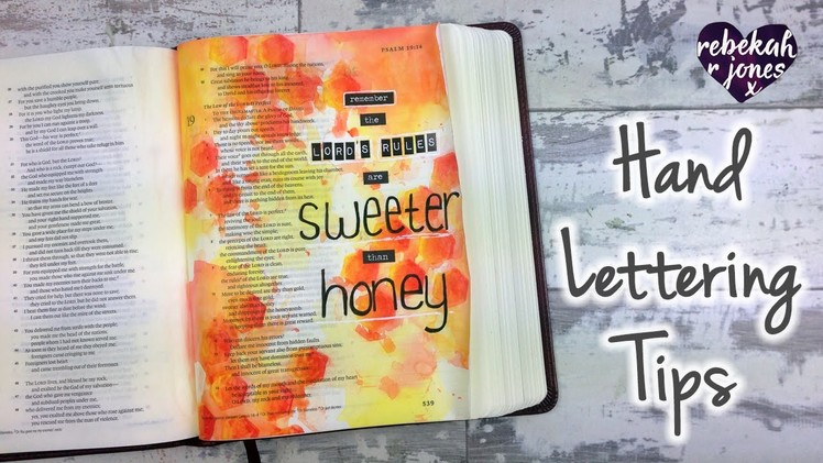 Hand Lettering Tips - Bible Art Journaling Challenge Week 44