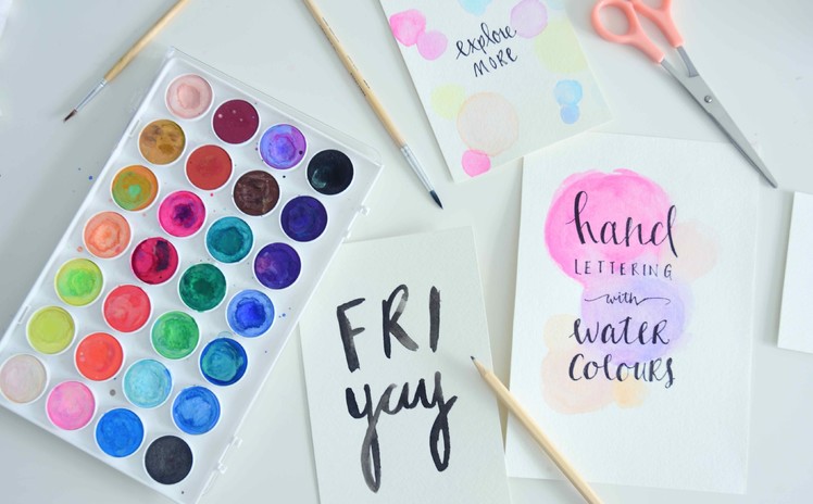 Hand Lettering + Watercolour Paint for Beginners