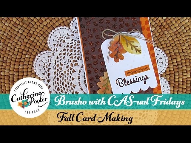 Handmade Fall Card with Brusho and CAS-ual Fridays