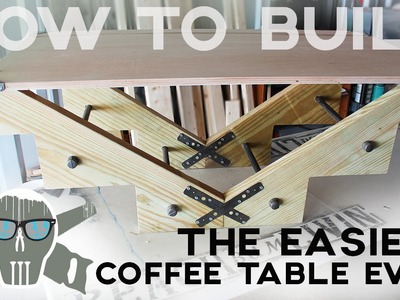 How to Build the EASIEST Coffee Table Ever in less than 1 HOUR!!