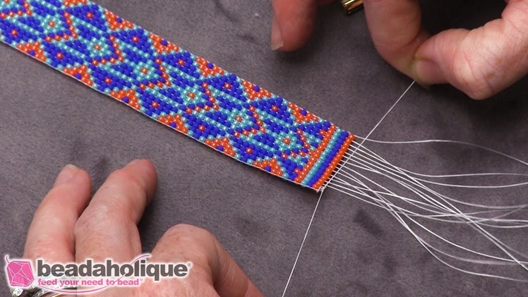 How to Finish Off Traditional Loom Work and Add a Slider Clasp