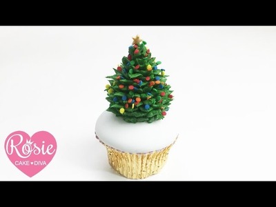 How to make a BUTTERCREAM CHRISTMAS TREE CUPCAKE