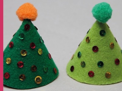 How to make a Felt Cone Christmas Tree - Holiday Craft Idea for Kids