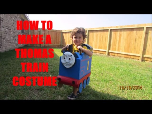How to make a Thomas train costume- Como hacer un disfraz de tren