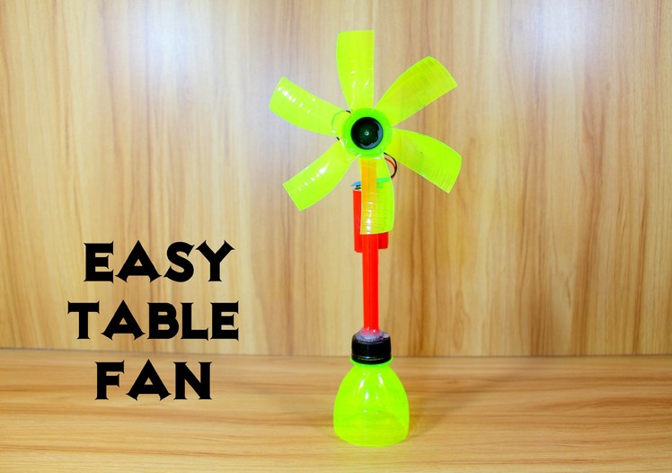 How to Make an Electric Table Fan using Bottle - Very Easy