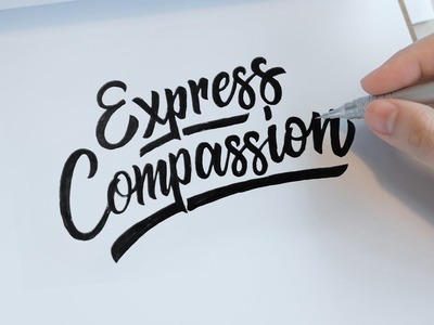 How to Make Hand Lettering "Express Compassion" | Speed Art