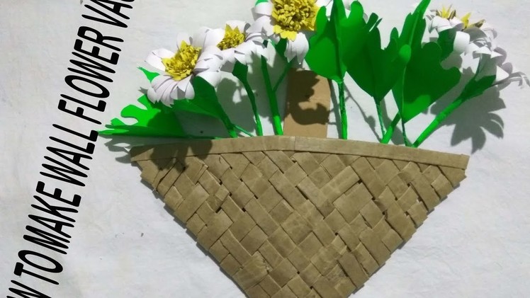 HOW TO MAKE WALL FLOWER VASE |ALL ART AND CRAFT WITH WASTE PAPER
