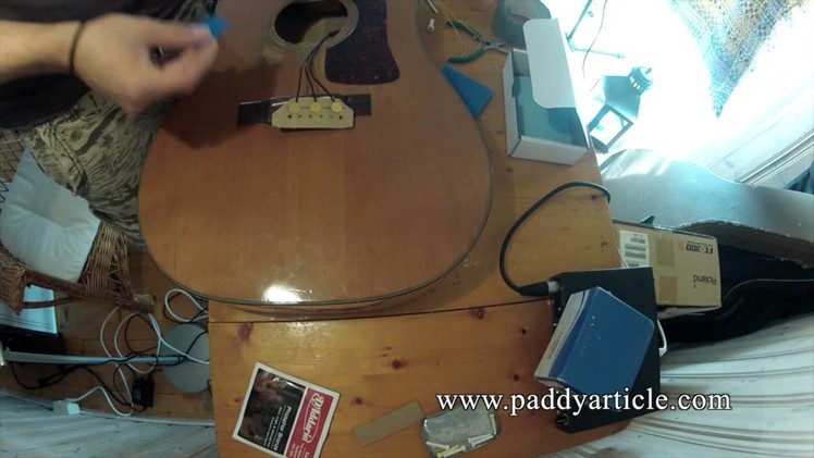 K&K Pure Mini acoustic guitar pickup installation. How to install the K+K Pure Mini.