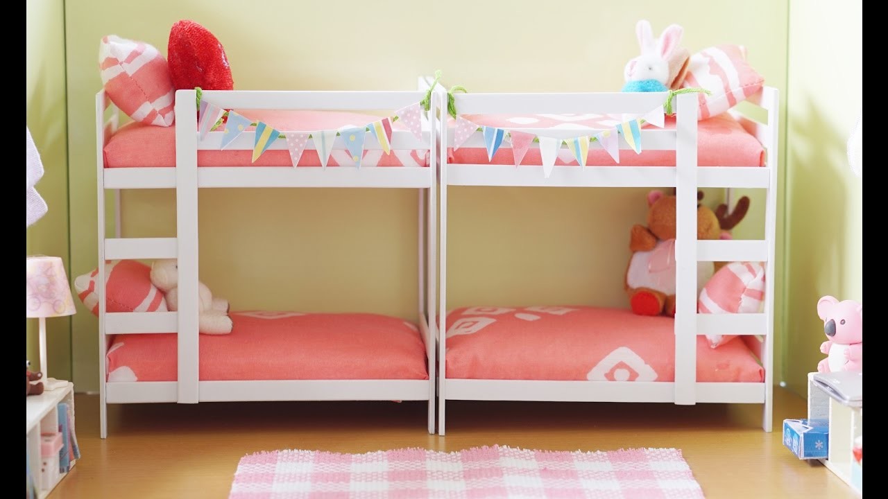 Miniature Bunk Bed Tutorial Dolls, Miniature Bunk Beds