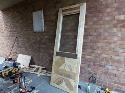 Pallet wood door and frame