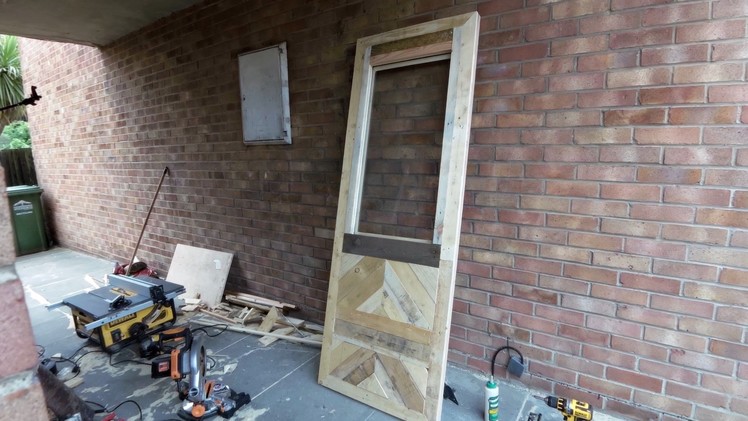 Pallet wood door and frame