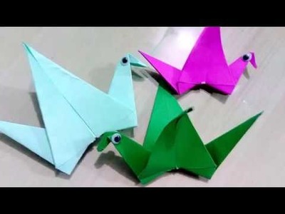 Paper craft: How to make an Origami Flapping Bird I DIY 2 min craft I Creative Diaries