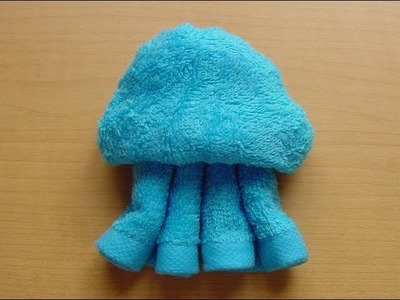 Penguin,jellyfish,turtle made of wet towel