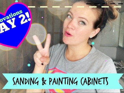 Sanding & Painting the Kitchen Cabinets