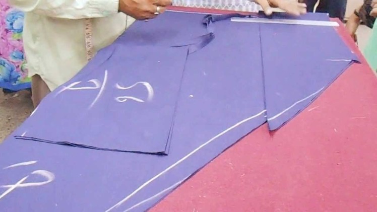 Simple Joint Salwar Cutting Method Pattern-How To Cut Salwar Kameej.Kameez