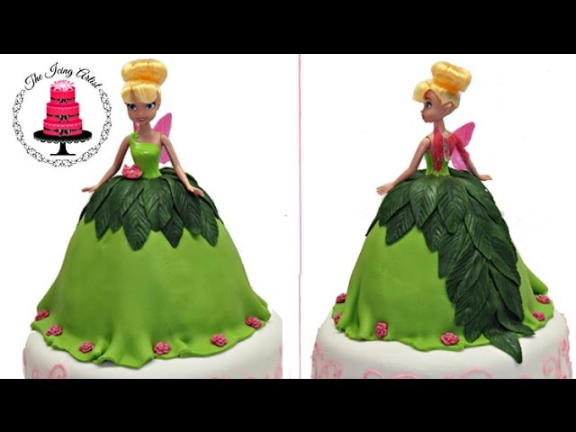 Tinkerbell Barbie Doll Dress Cake - How To With The Icing Artist