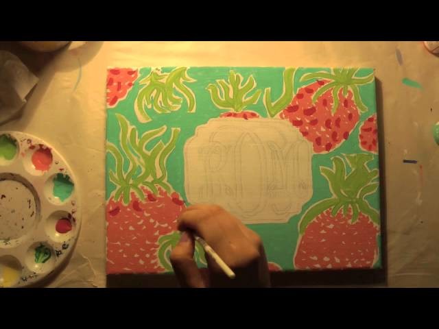 Watch Me Paint: Lilly Pulitzer's "Spike The Punch" with Monogram