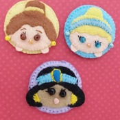 Adorable Felt Handmade Tsum Tsum Characters - Belle (Fridge Magnet)