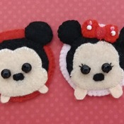 Adorable Felt Handmade Tsum Tsum Characters - Mickey Mouse (Fridge Magnet)