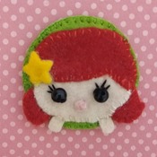 Adorable Felt Handmade Tsum Tsum Characters - Ariel  (Fridge Magnet)