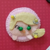 Adorable Felt Handmade Tsum Tsum Characters - Rapunzel (Fridge Magnet)