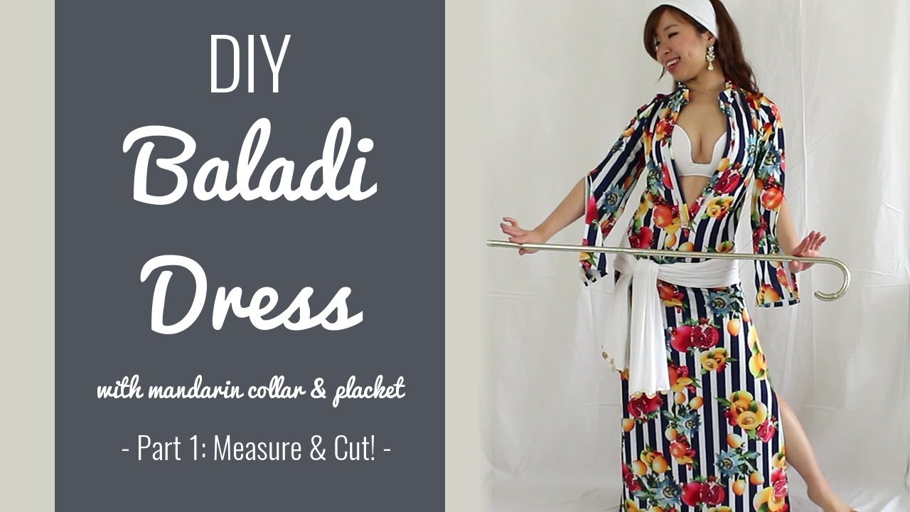 DIY Baladi Dress with Mandarin Collar and Placket [part 1: Measure & Cut!]