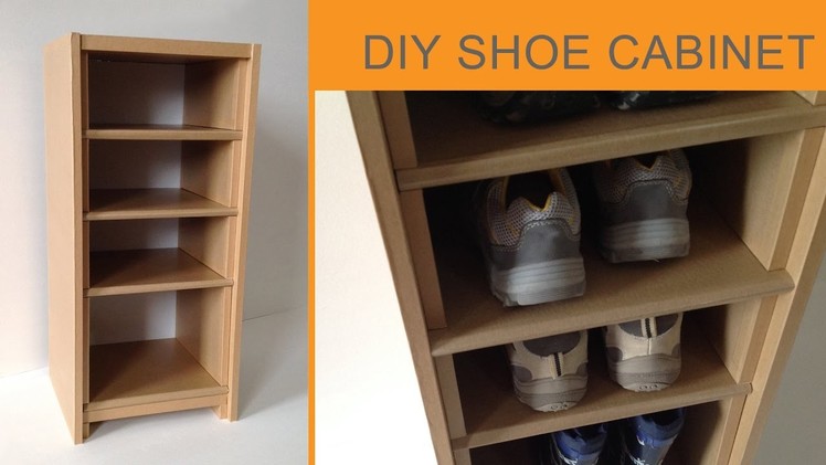 DIY Cardboard Shoe Cabinet: (cardboard furniture)